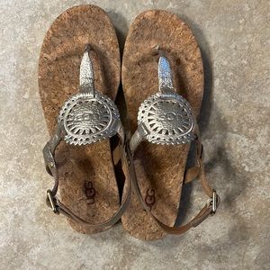 Ugg metallic sandals size 9